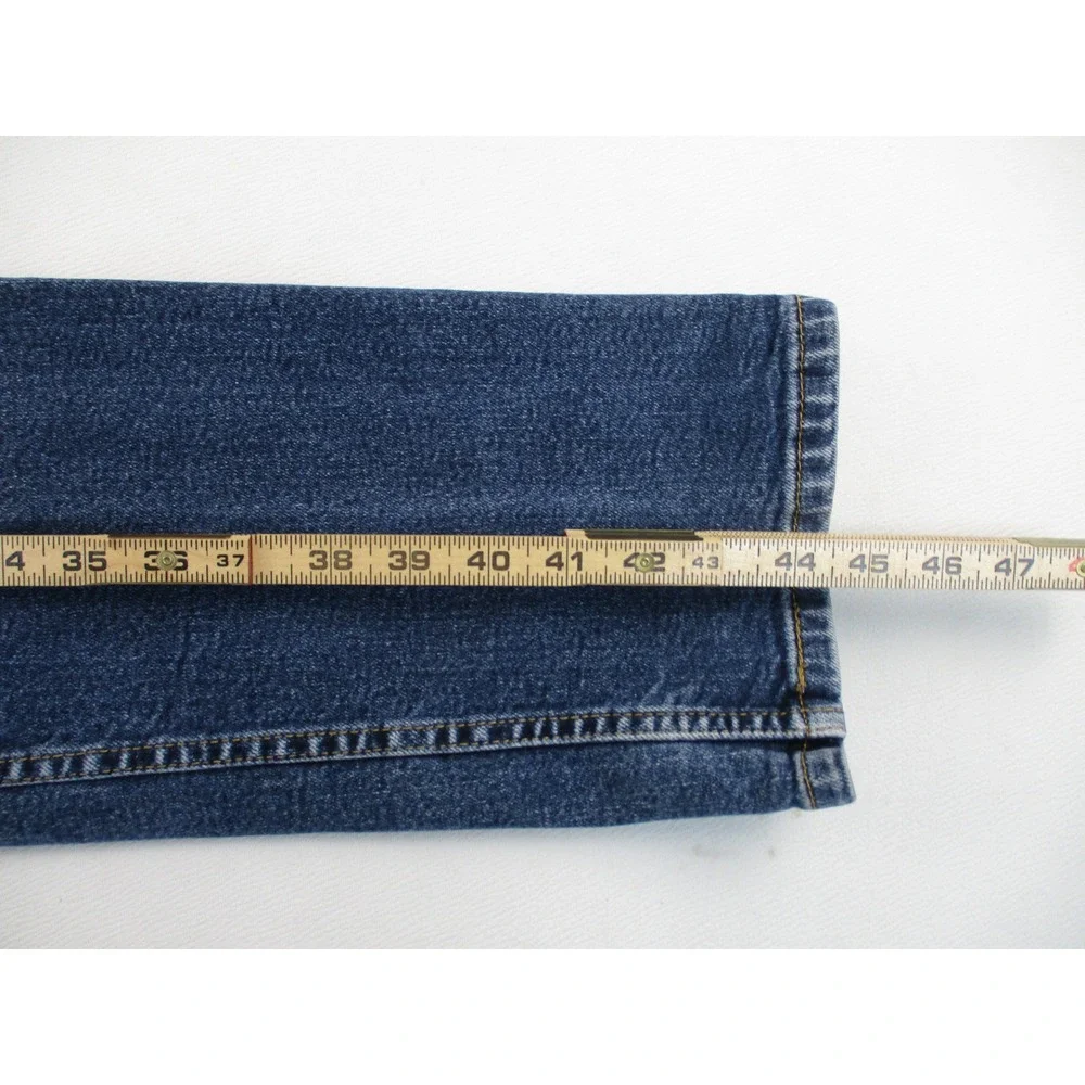 Levi's 514 Straight Fit Jeans Mens 36x34 Blue Dark Wash Stretch Denim Pant